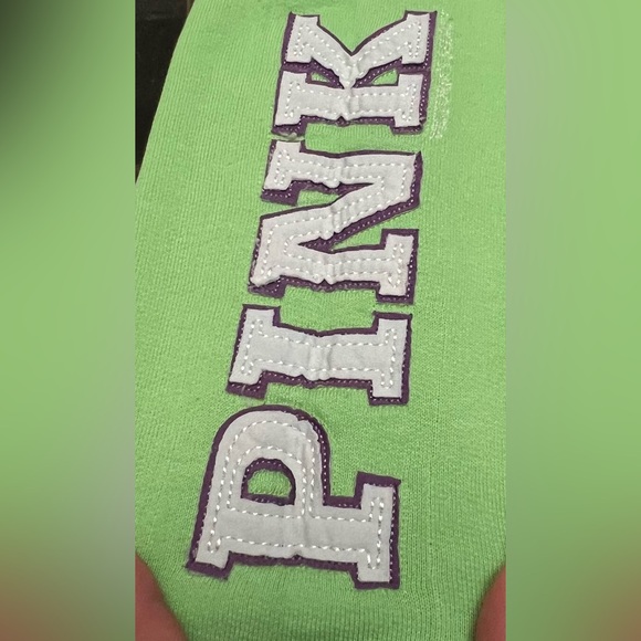 VS PINK ~ Green (Vintage) “Love Pink” Sweatshirt / Hoodie - Picture 13 of 15